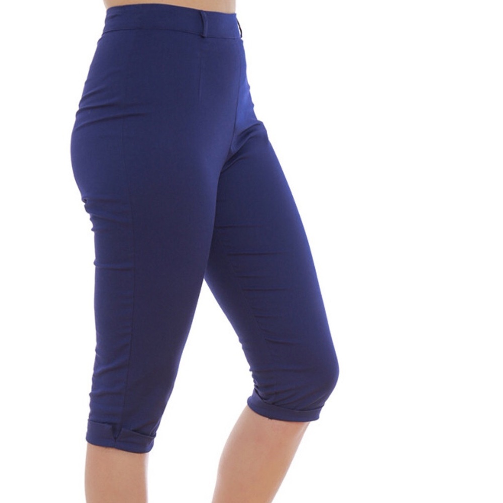 Lindy Bop Cropped Blue Kendra inspired Capris